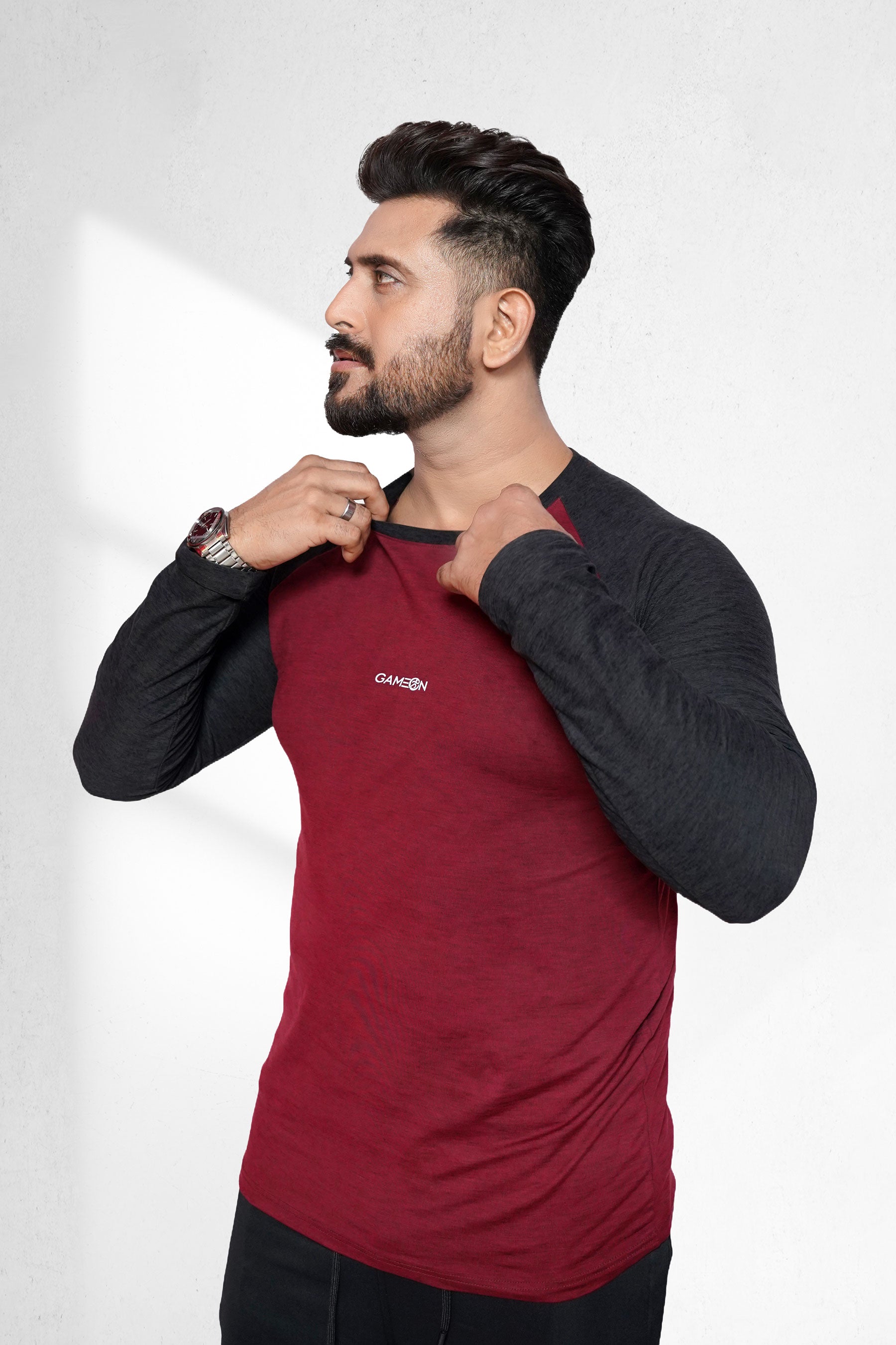 Maroon Long Sleeves Shirt – Everyday Luxe